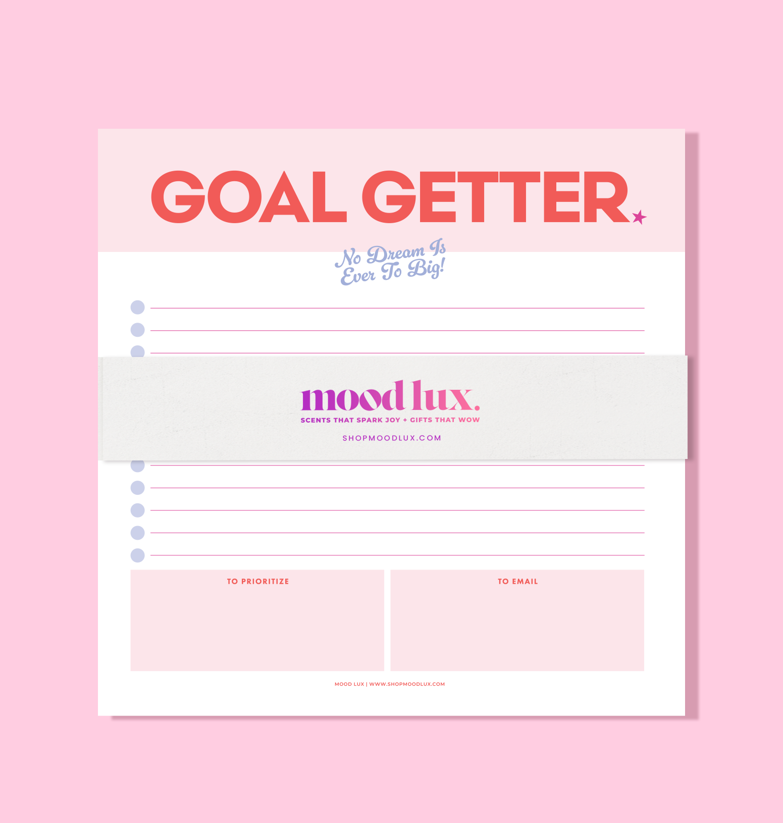 Goal Getter Notepad