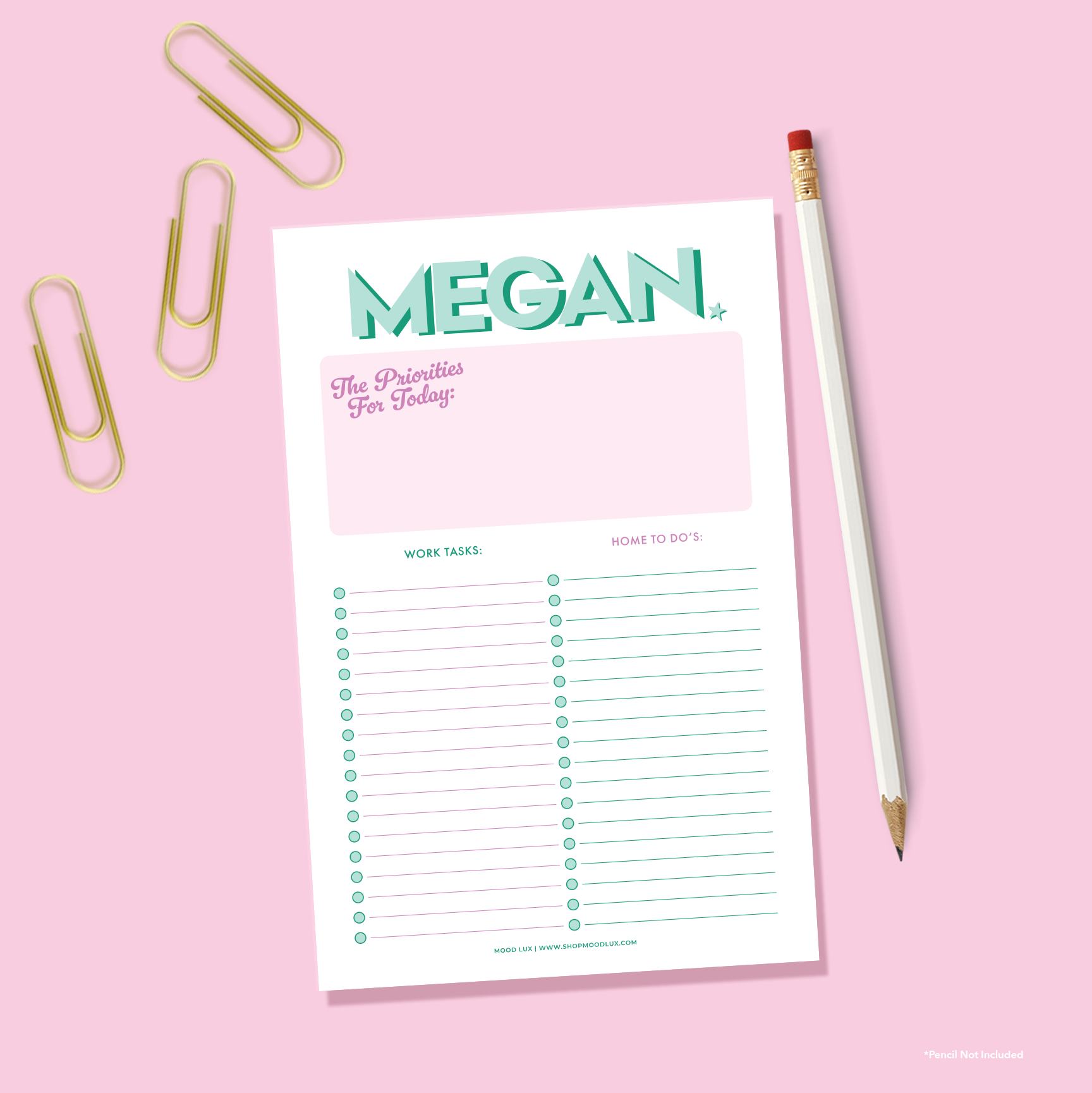 Name Task Notepad (Personalize It)