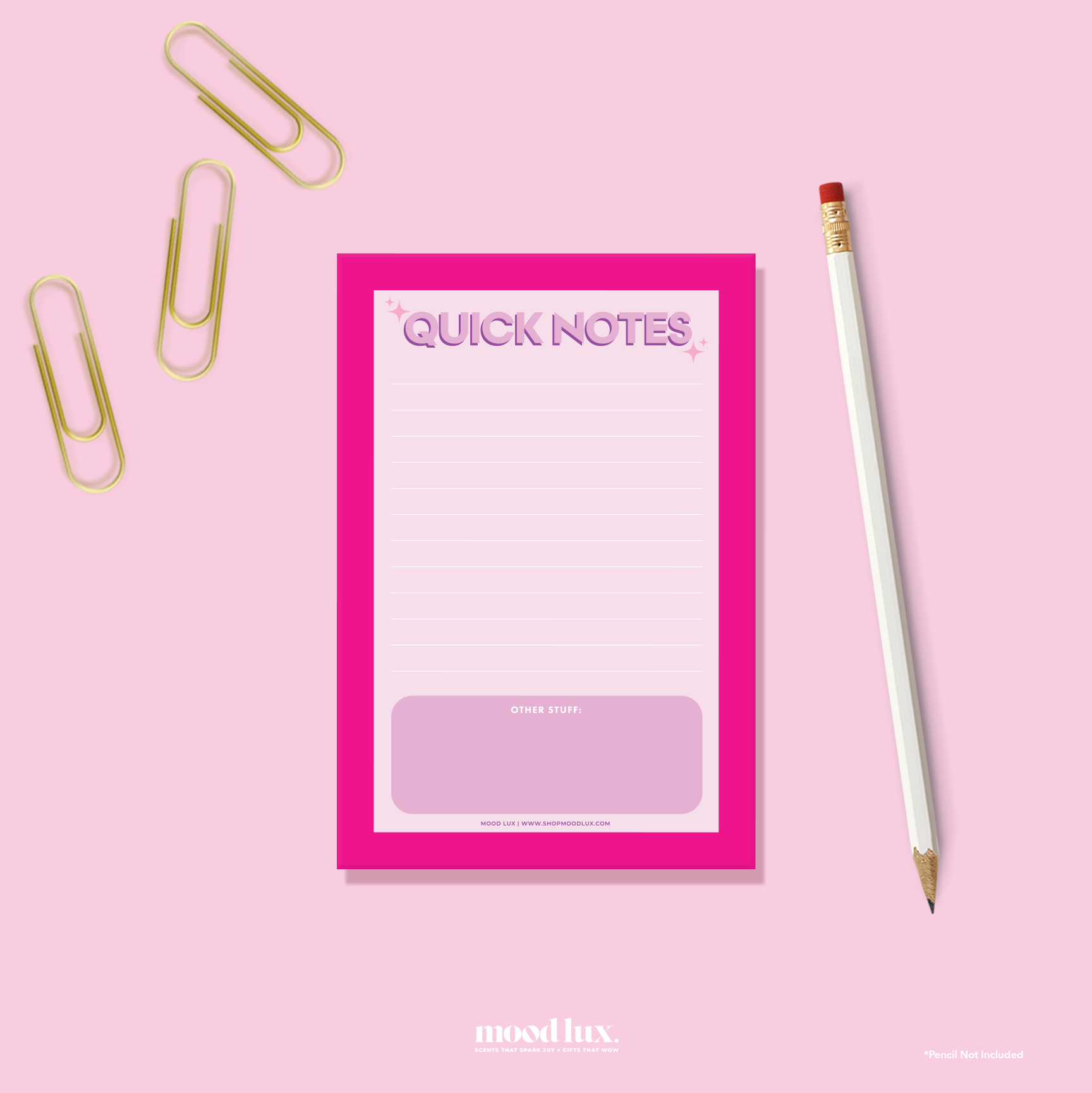 The Quick Notes (Purple/Pink) Notepad