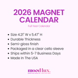 2026 Magnet Calendar