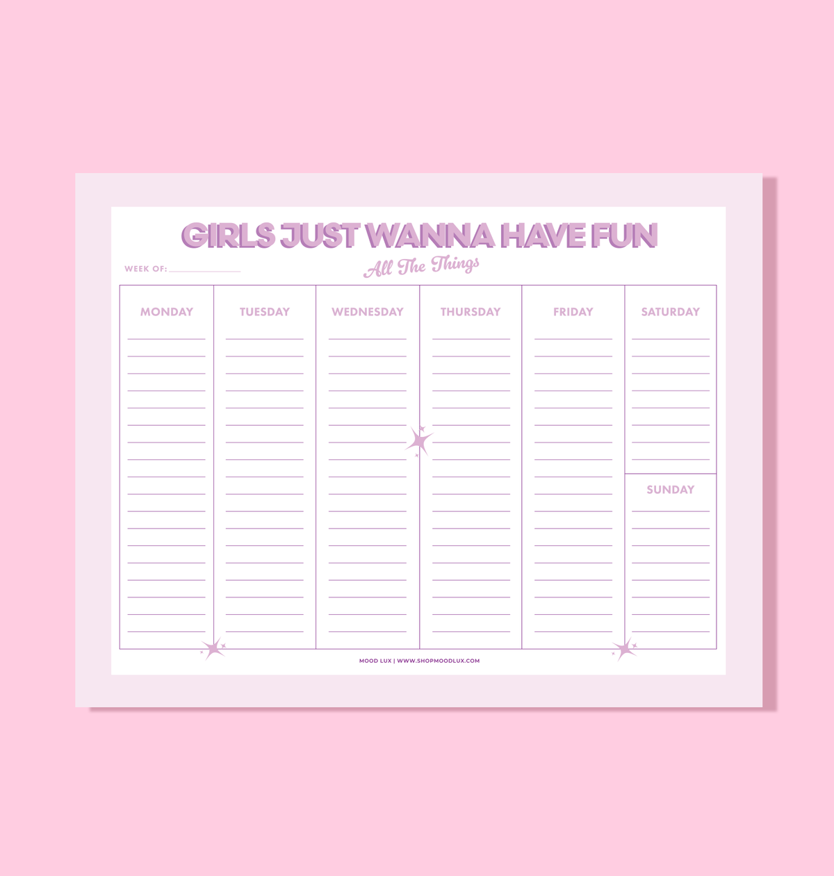 Girls Just Wanna Have Fun Tearaway Pad