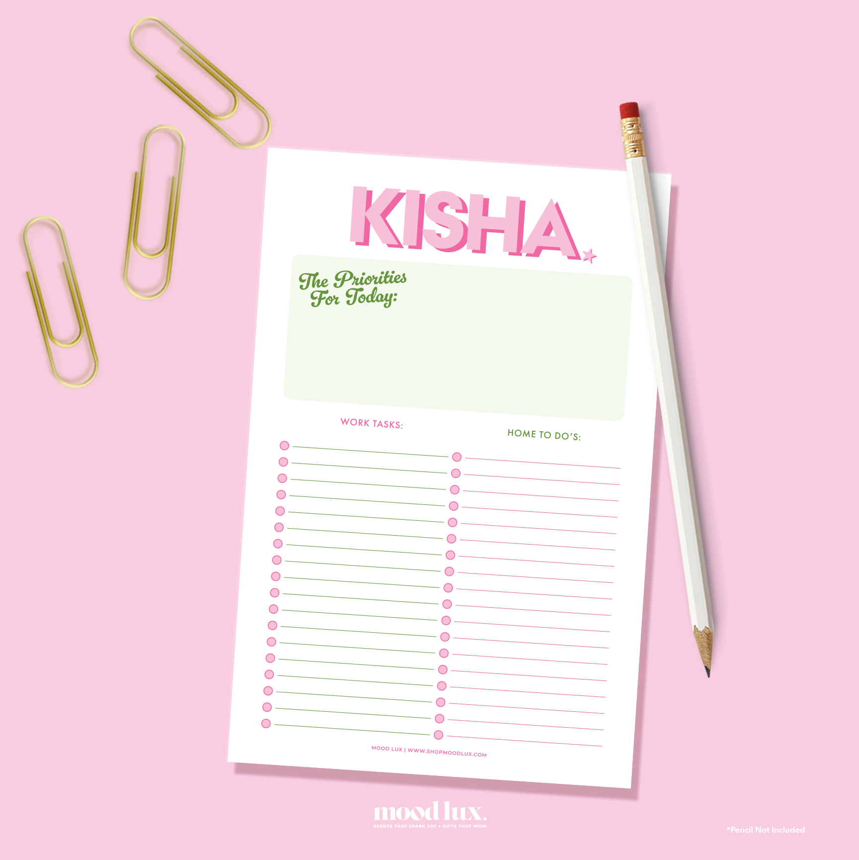 Name Task Notepad (Personalize It)