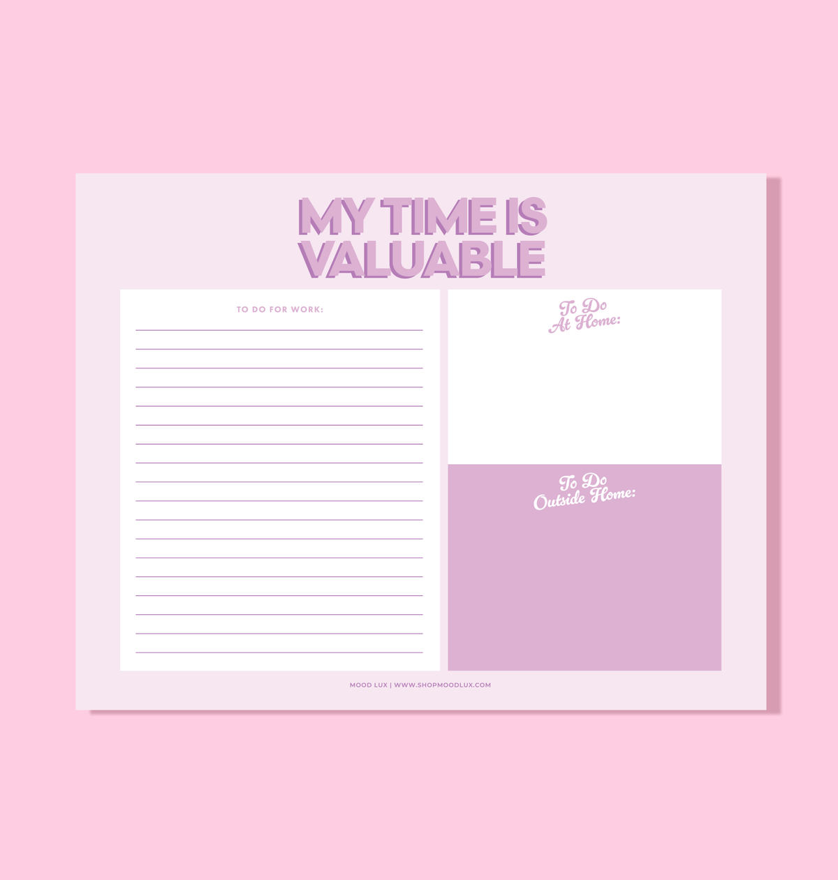 My Time Is Valuable Tearaway Pad