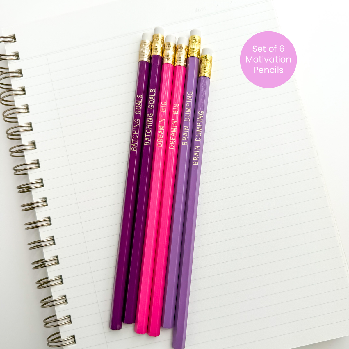 Motivation Pencils (set of 6)