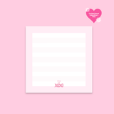 Stripe Heart Square Notepad